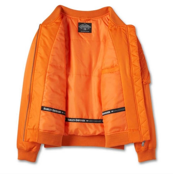 NWT WOMEN'S HARLEY DAVIDSON 120th ANNIVERSARY BOMBER JACKET - Picture 4 of 6